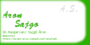 aron sajgo business card